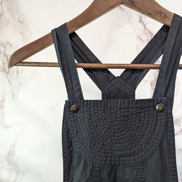 Isabel Marant Overalls Women 25 0 XS Black Skinny Bib Jumpsuit Zip Crop - Picture 2 of 12